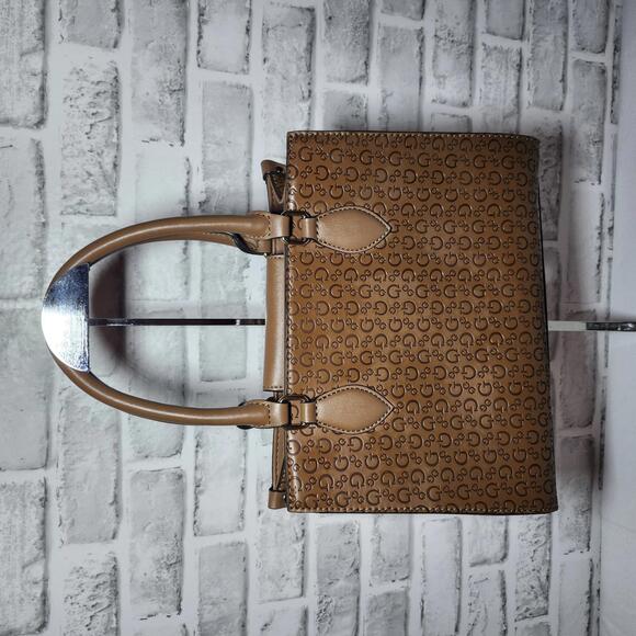 Guess Signature Y2K Mocha Holy Springs medium satchel tote - Picture 2 of 9